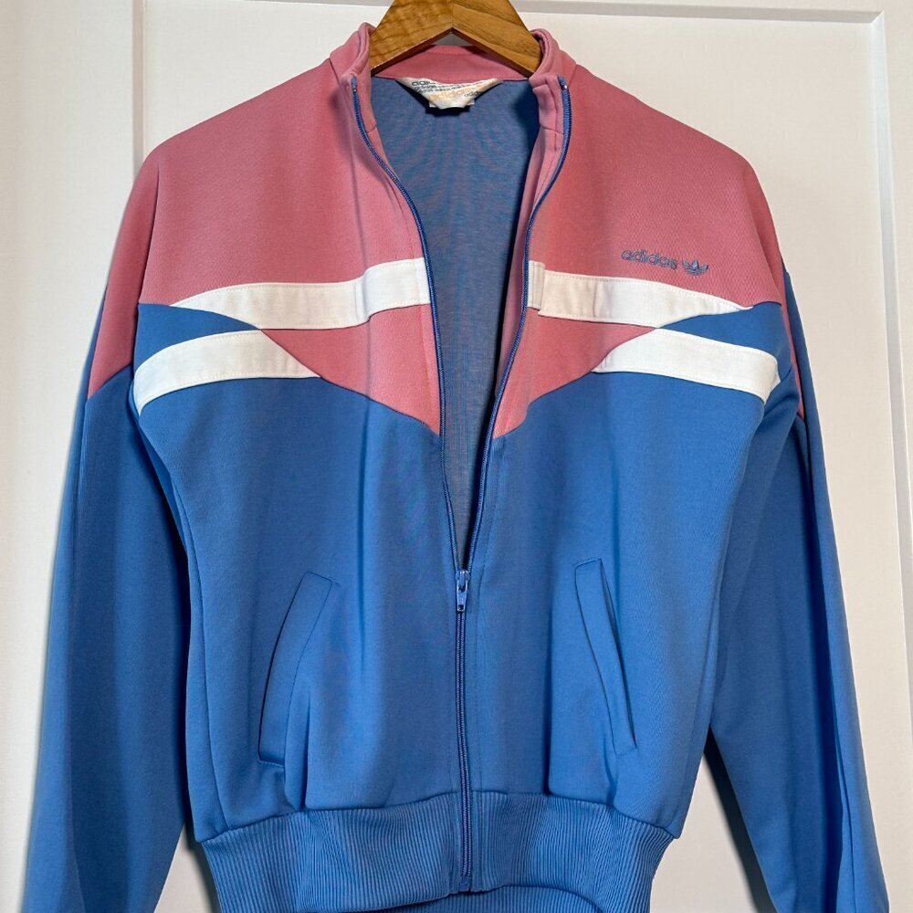 Women's Adidas Vintage 80's Zip-up Track Jacket - Size S - Picture 2 of 6